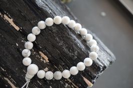 Howlith Weiss    Armband 8mm   Ab 1.-  Rausverkauf