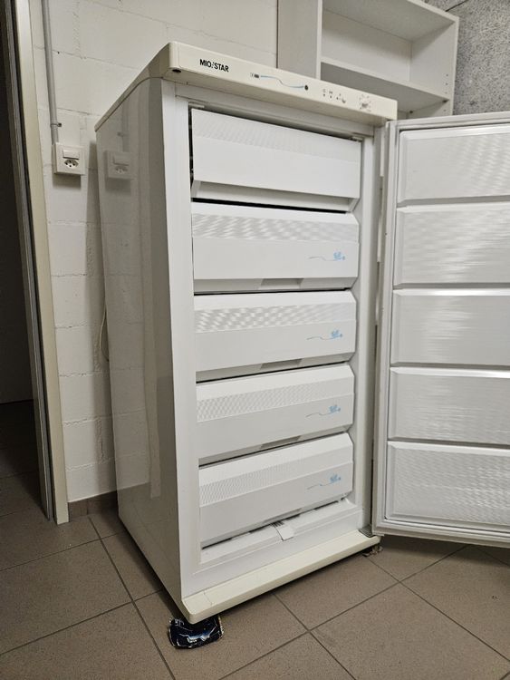 Gefriertruhe Organisation Gitter Verstellbarer Kühlschrank-Trenner Aus Eisen – Belüfteter Fachtrenner Für Gefrierschrank & TK-Fach, Flexibel Einstellbare Einlegeböden – Maße 54,4 X 40,4 X 32 Cm – Weiß