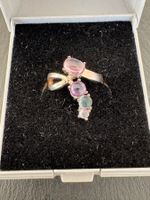 925 Silber Ring RG57 mit farbigen Kristallen neu