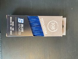 Schlittschuh Schnürsenkel (paar) gewachst 274 cm blau