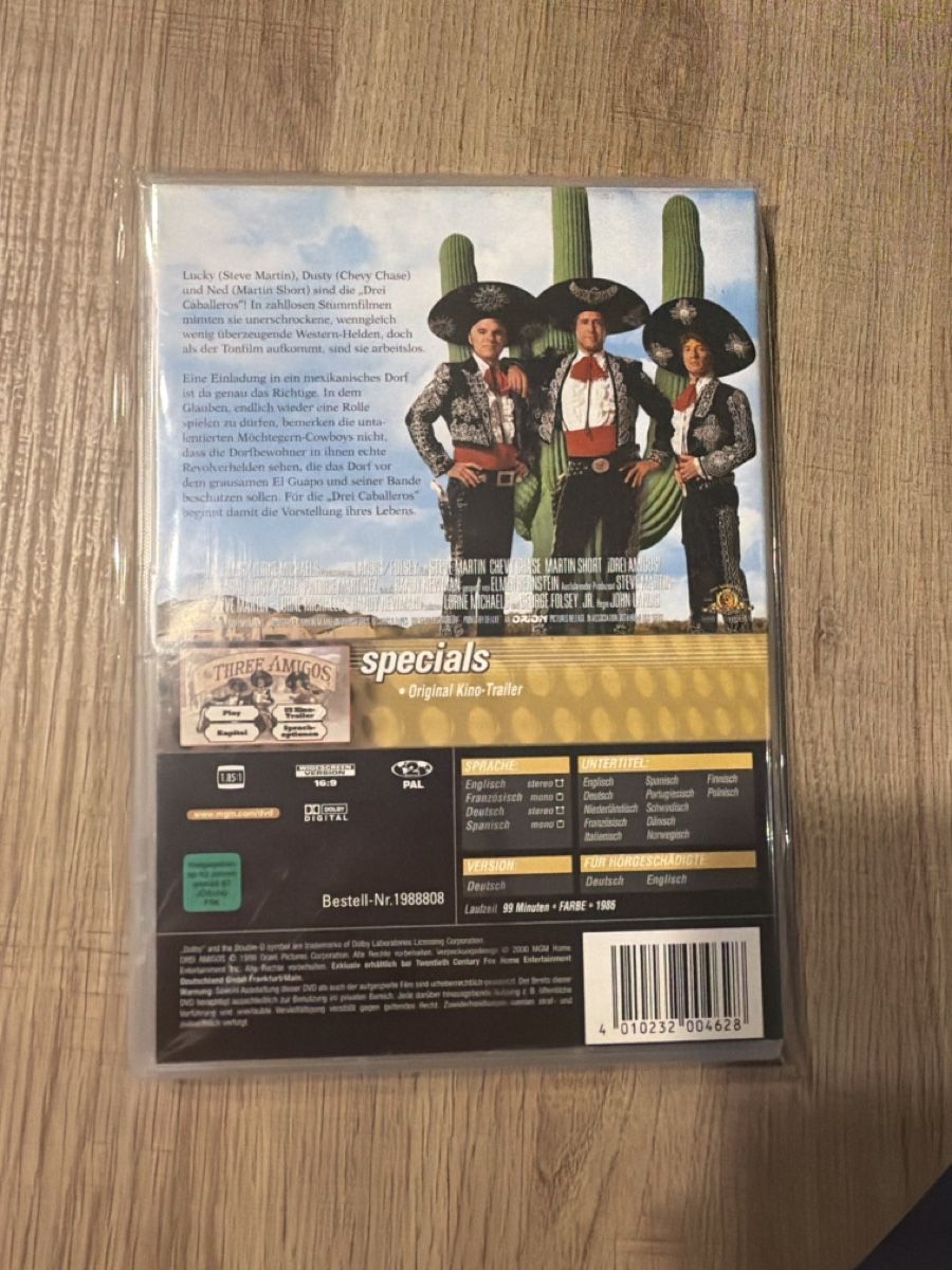 Tutti i DVDs: Drei Amigos DVD (1986) – Usato da Hagendorn venduto da masterchieff 1