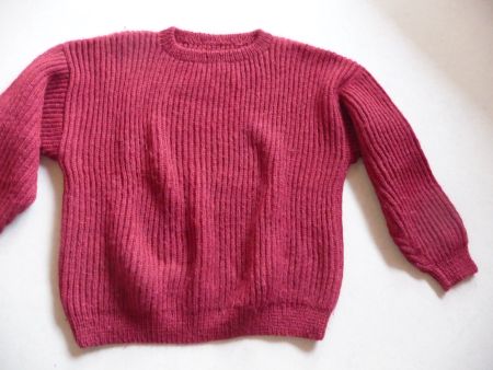 warmer Wollpullover, Handgestrickt, Gr. ca XL