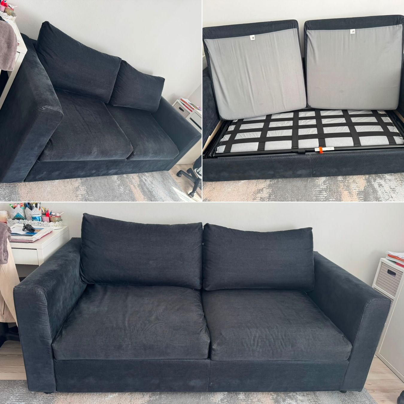 Ikea Divani: VIMLE 2er Bettsofa IKEA Hillared anthrazit – Usato da Gossau SG venduto da 7R360 2