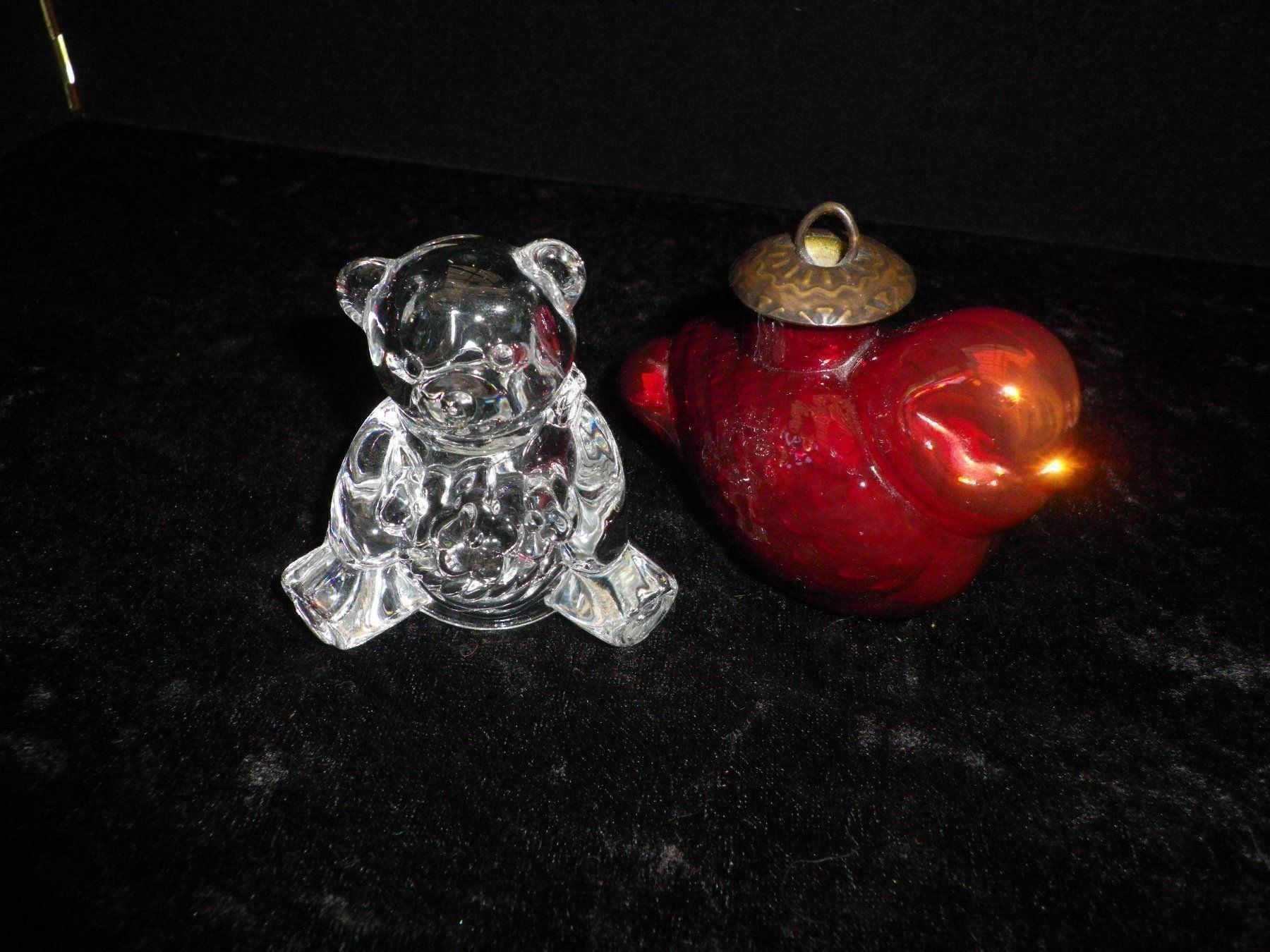 Statuette: 2 Glas-Tiere  Bär und Vogel – Usato da Reinach venduto da Mietze 4