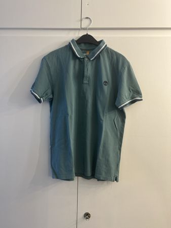 Timberland Slim Fit Polo Shirt M/M Green Summer Casual Top 4