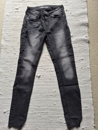 schwarze skinny low waist Jeans