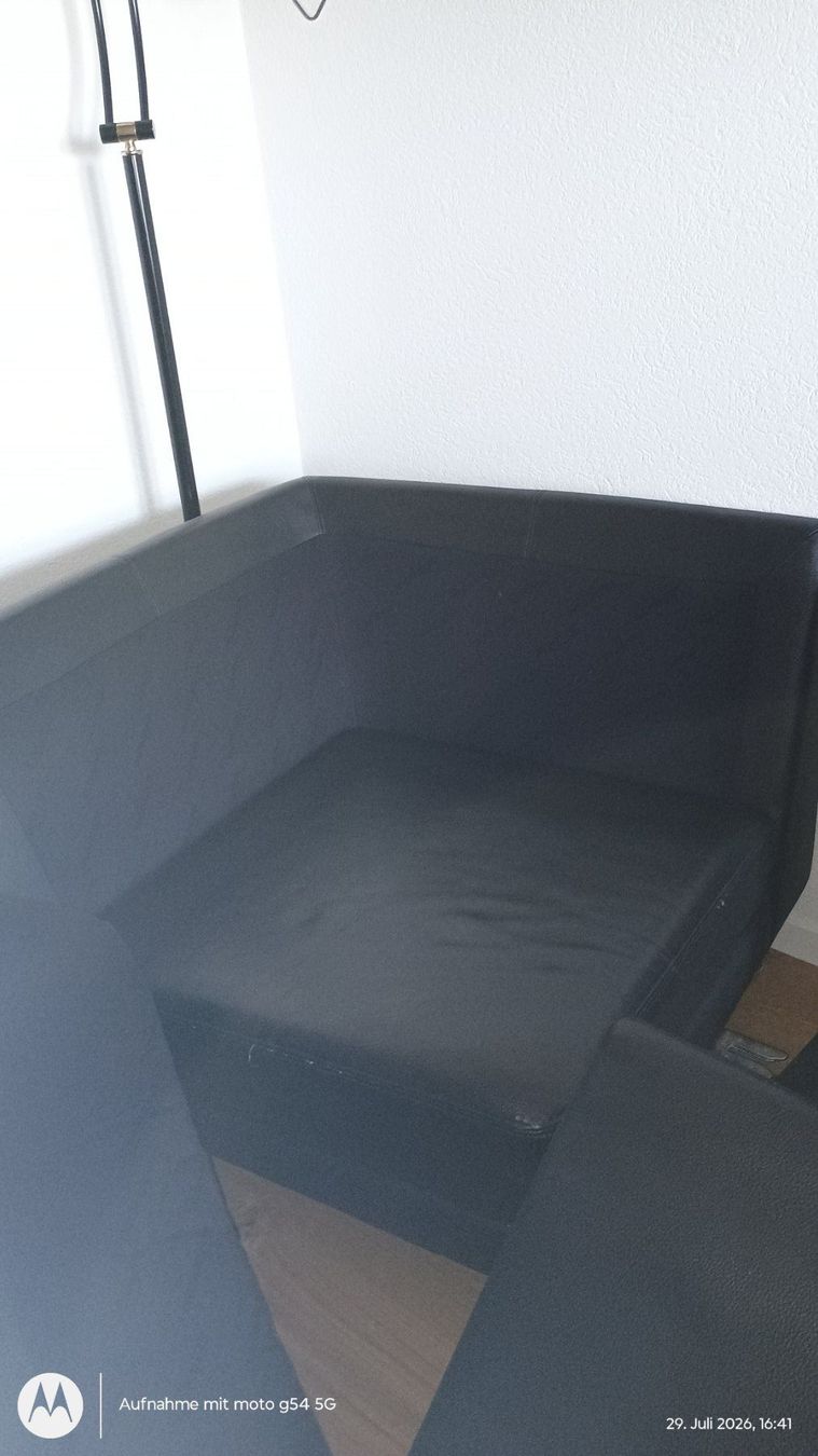 Artanova Sofas: Ledersofa mit seitlichem  Abschluss 2 teile schwarz – Gebraucht aus Fislisbach von mar_2xq5 5