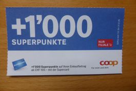 Coop Superpunkte 1000 auf Einkauf - 1.12.26 - 31.12.26