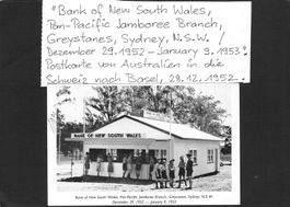 Pfadfinder: Bank of New South Wales,Australien-Schweiz, 1952