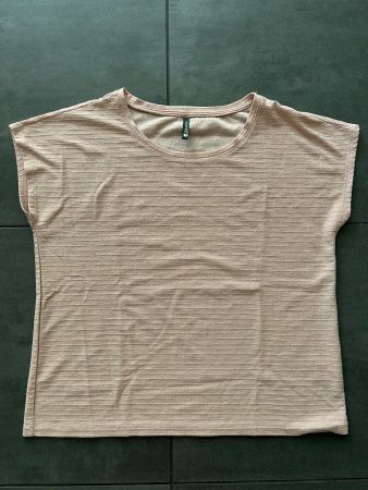 Damen T-Shirt Chicorée rosa gestreift Grösse L