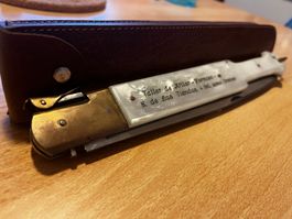 Grande navaja espagnole ancienne de collection avec étui.
