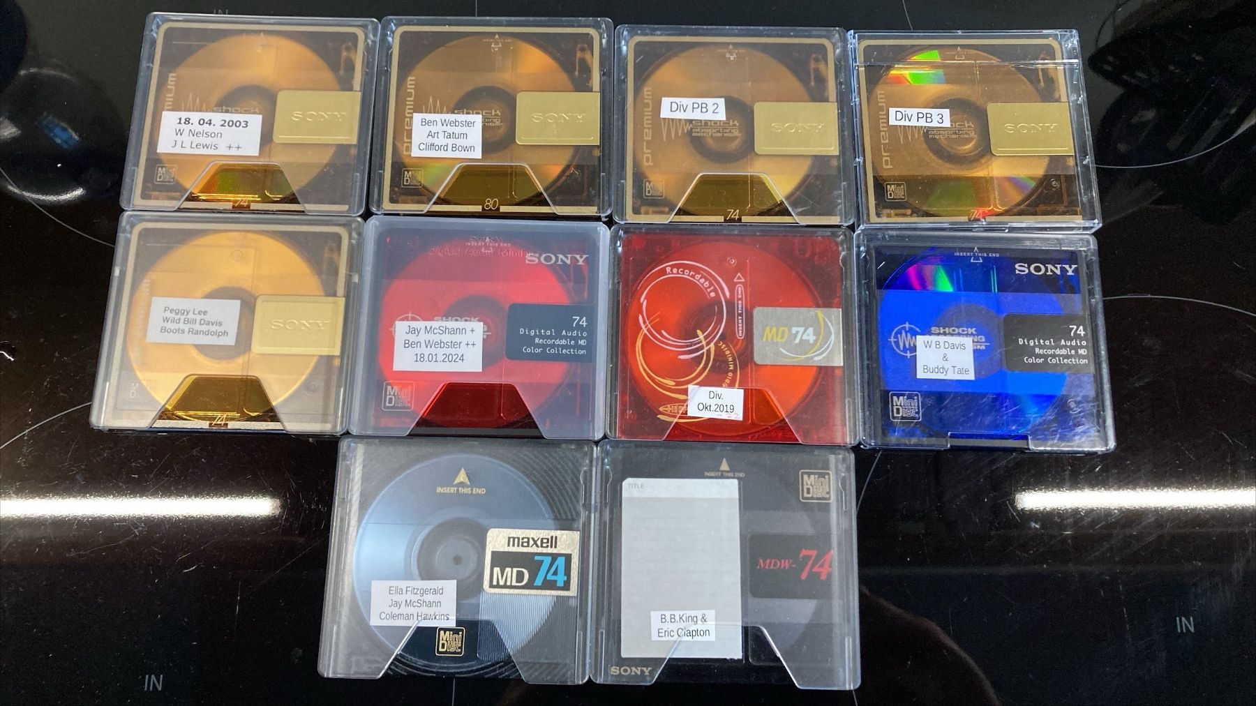 Sony Minidisc: 10 Minidiscs mit div. Jazz – Usato da Uster venduto da Pmak