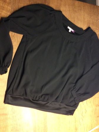 Charles Vöegele SHIRT/Oberteil GR.42/L schwarz chic Tüll