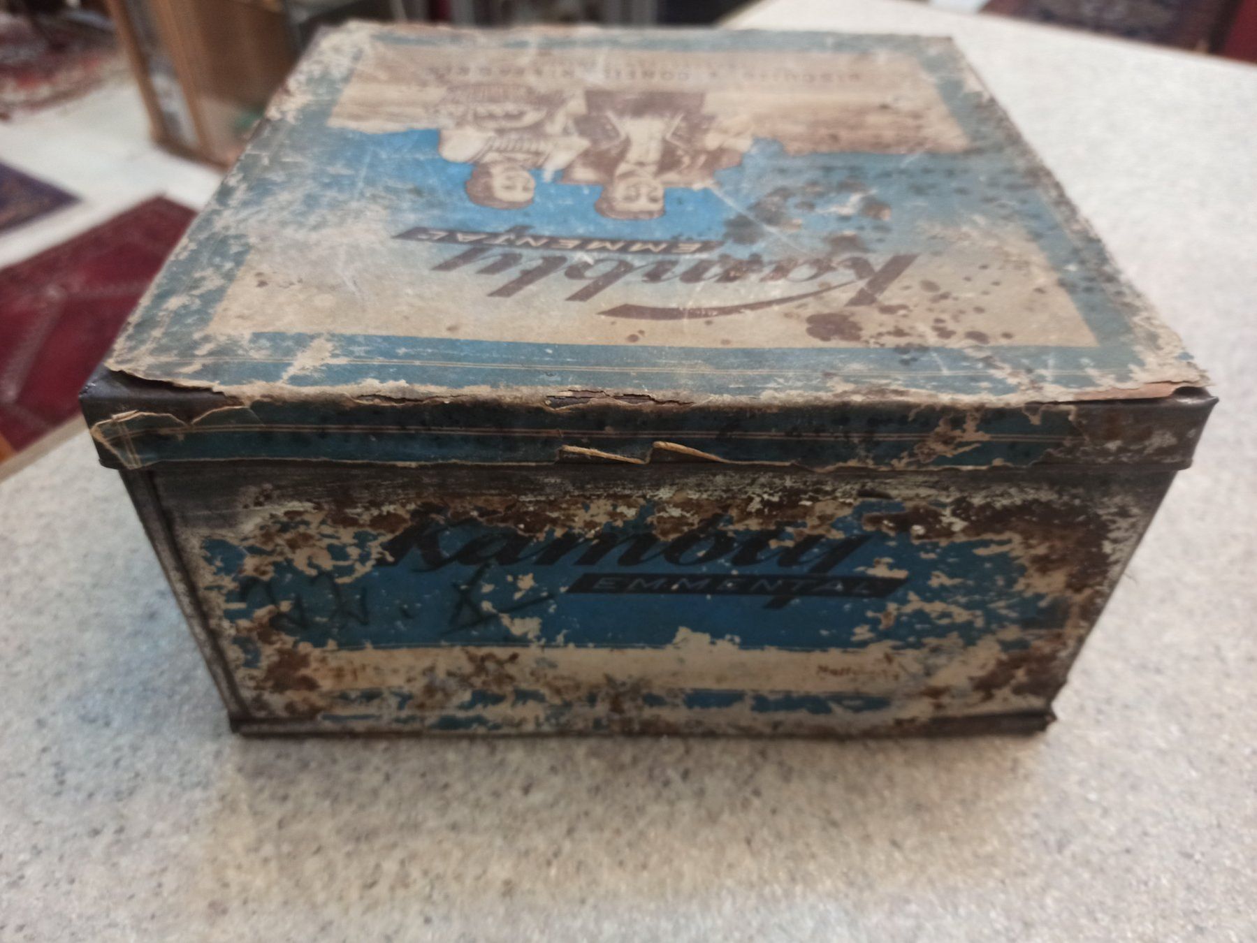 Kambly Barattoli: Alte Kambly Biscuit Büchse Emmental – Usato da Reiden venduto da Zofi-Brocki 3