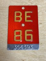 40. Geburtstag - Velonummer, Fahrradnummer, Veloschild BE 86