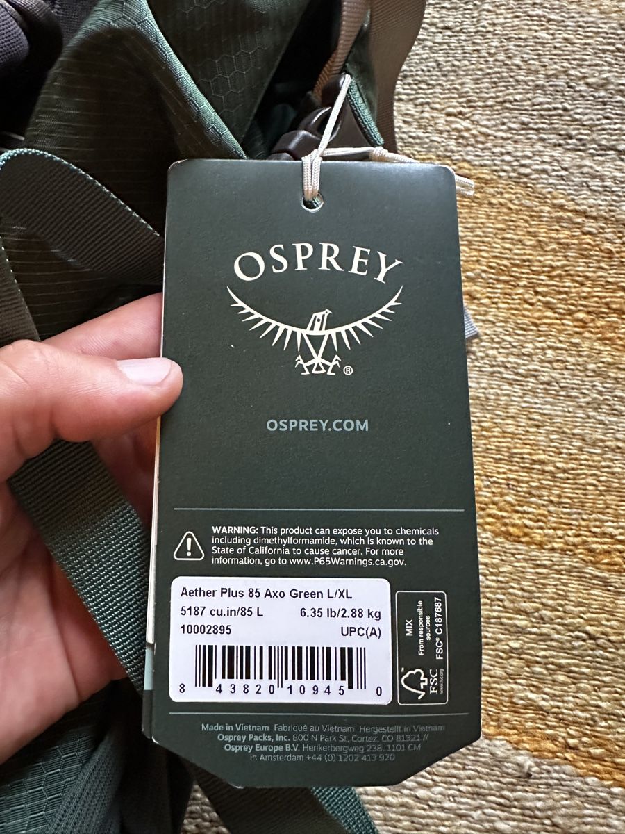 Osprey Sacs à dos: New Osprey Aether Plus 85L Hicking Backpack – Neuf avec emballage d'origine à Villars-Burquin par Iliasso 4