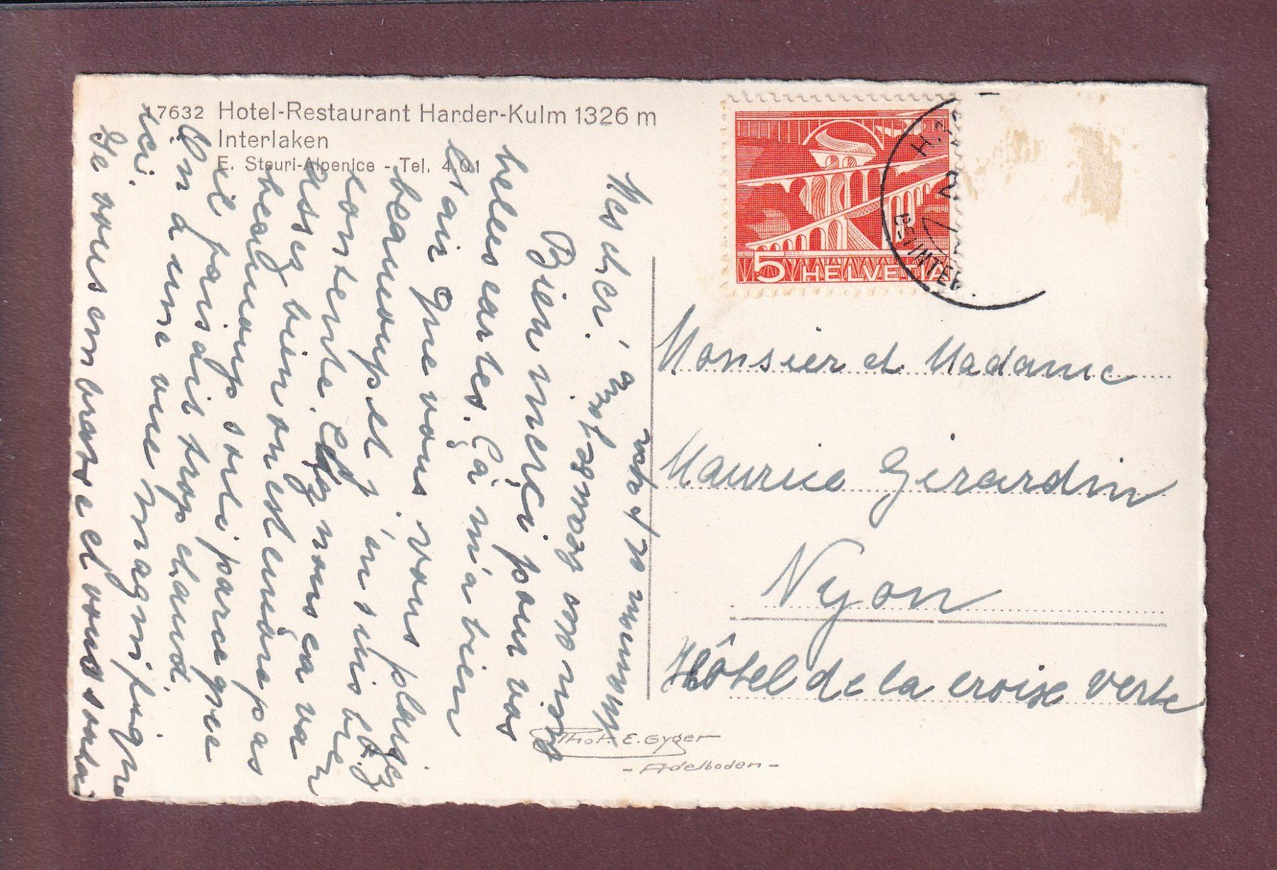 Cartoline postali: HARDER-HULM – Usato da Pully venduto da nicecards 1