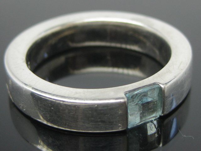 Anelli: Silber Ring 925 blauer Schmuckstein eckig / Gr. 53 / 7.07 g – Usato da Ermatingen venduto da Decovin 4