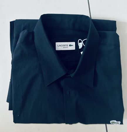 Lacoste Herrenhemd – Schwarz – 42 – Slim Fit – Neu Etikett