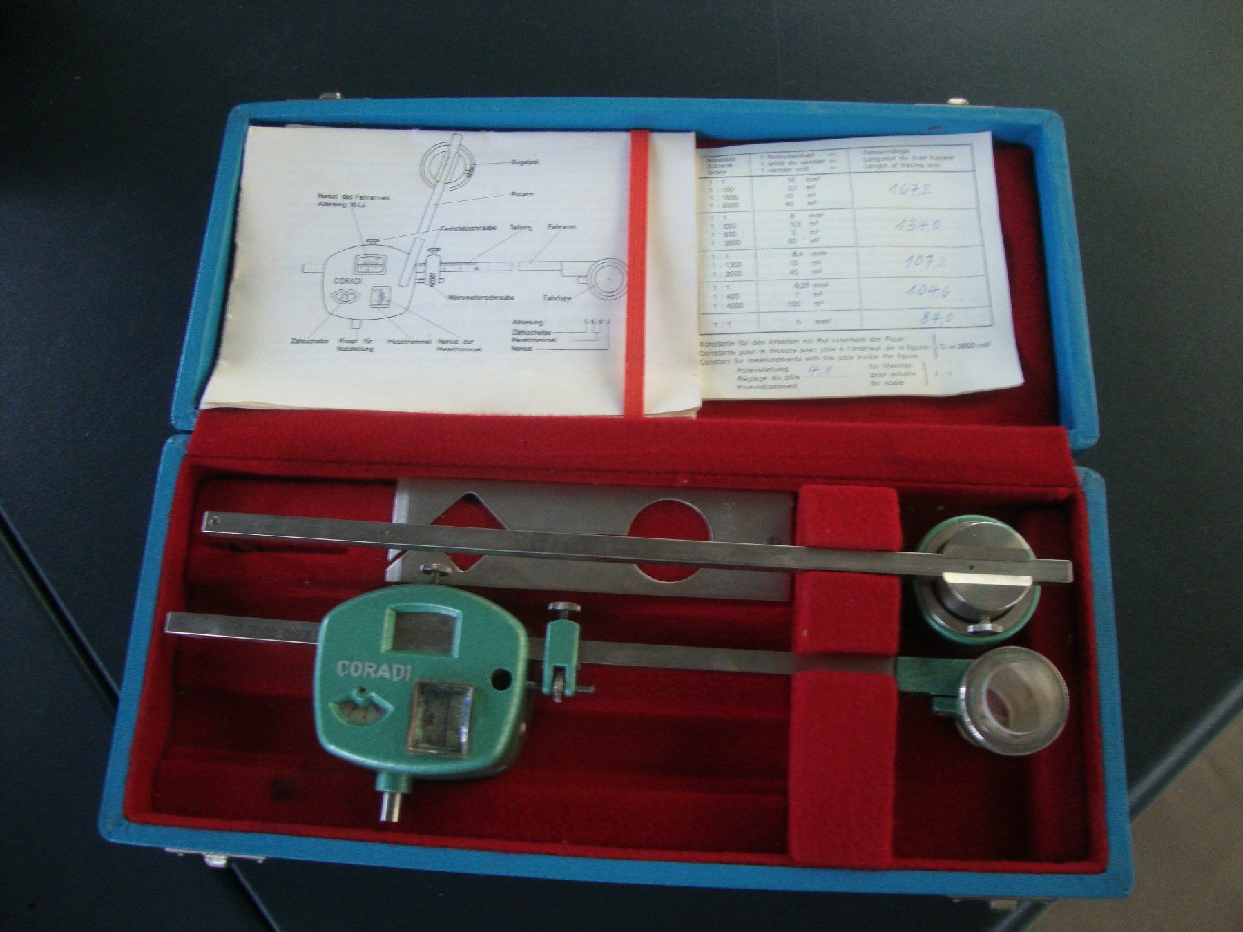 Misurare: Kompensations Planimeter CORADI – Usato da Winterthur venduto da halle07 7