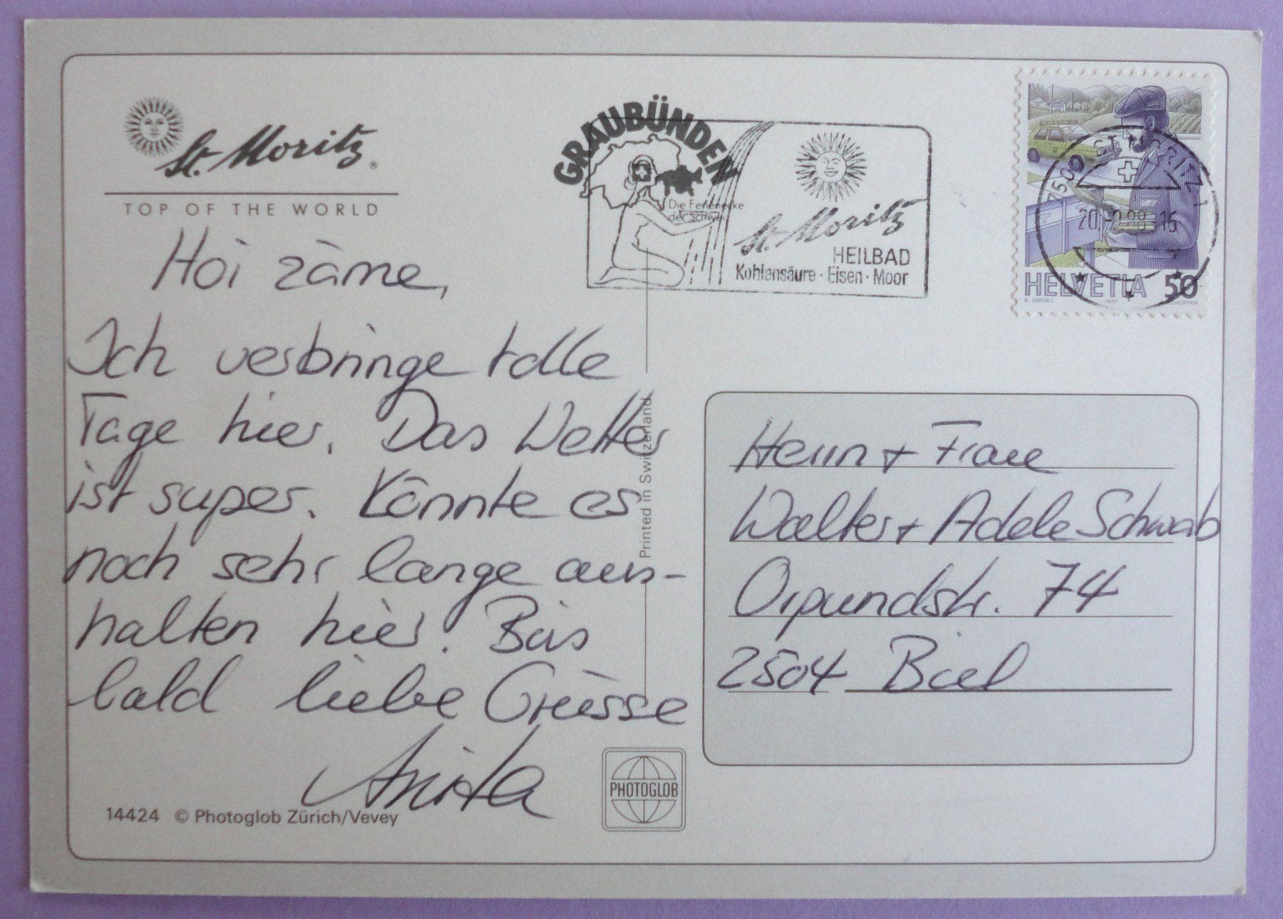 Cartoline postali: St.Moritz – Usato da Fétigny venduto da Billy2miny 1