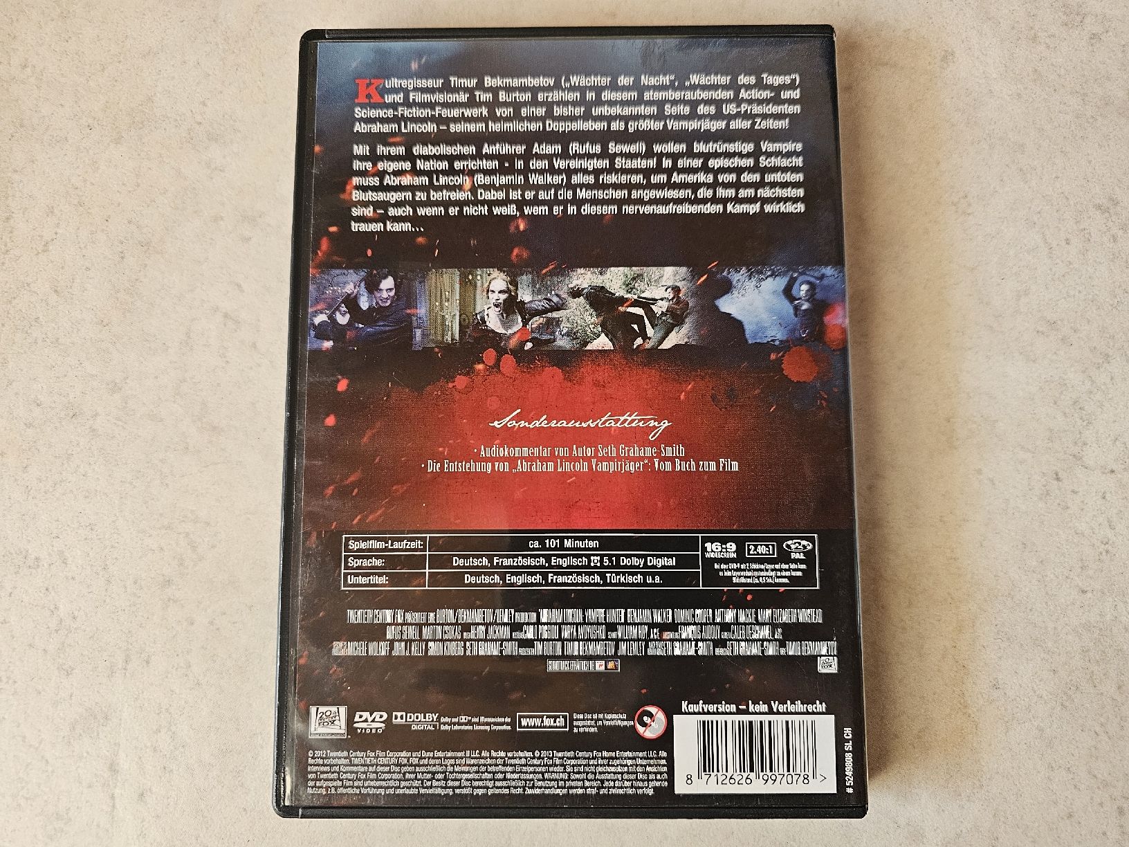 Tutti i DVDs: Abraham Lincoln Vampirjäger – Usato da Schneisingen venduto da backstore24 1