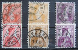 1907 / 1909 Helvetia Brustbild gestempelt