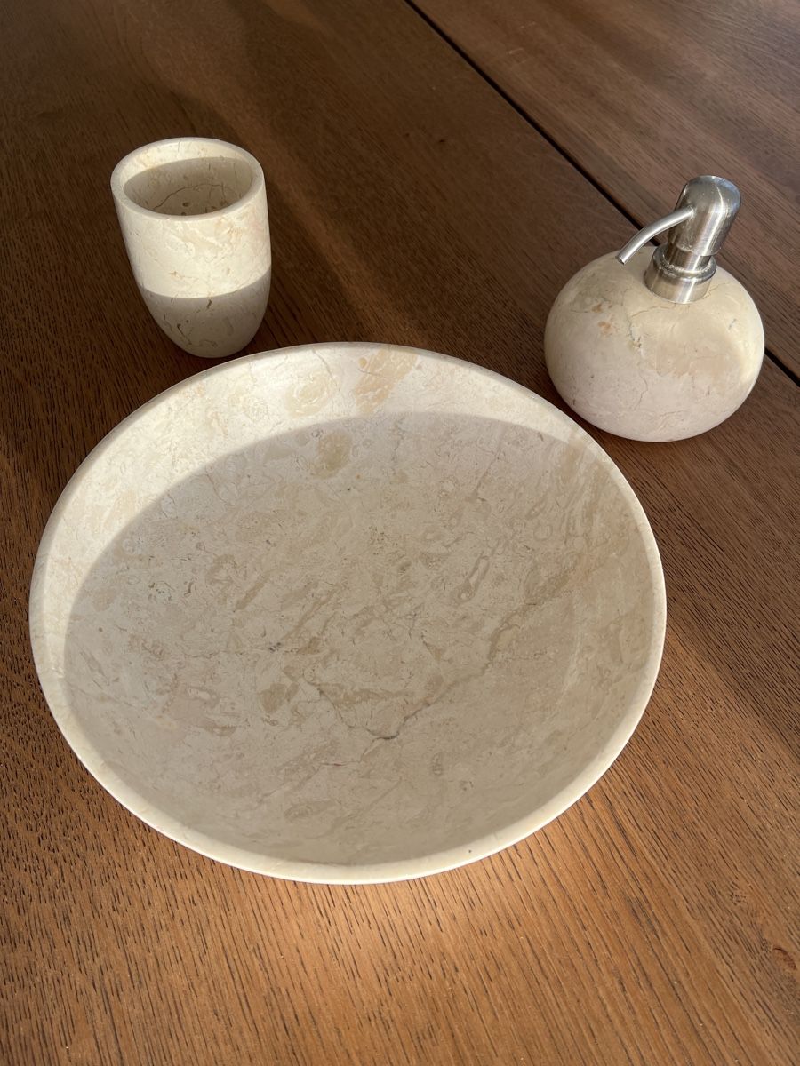 Portasapone: AQUANOVA Badaccessoires Set Marmor Badezimmer – Usato da Fahrweid venduto da franckie71 3
