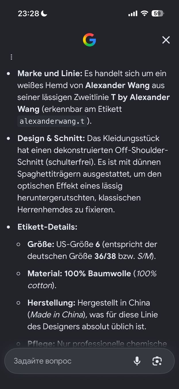 Alexander Wang Camicette: Weisses Hemd Alexander Wang Grösse S neuwertig – Nuovo (secondo la descrizione) da Niederglatt ZH venduto da Laurita1972 5