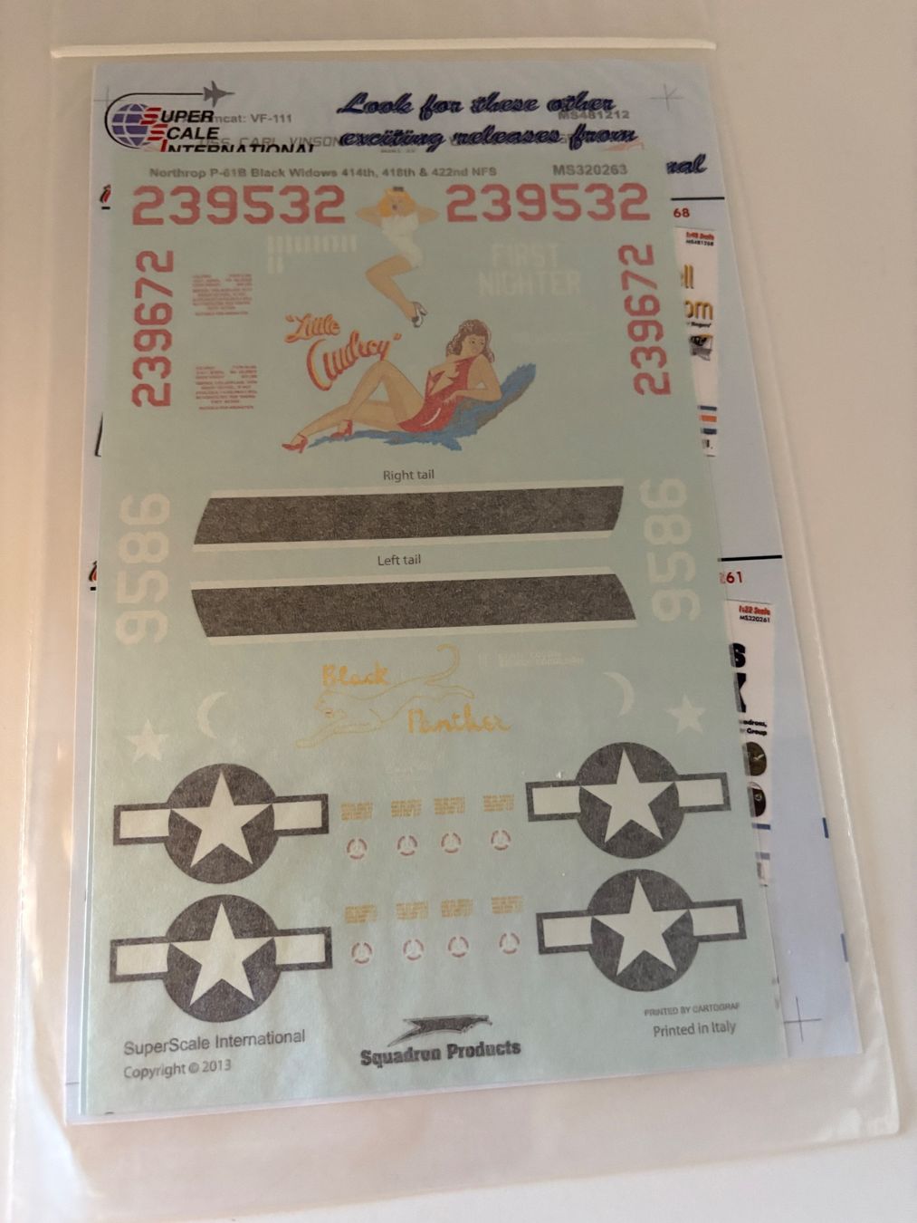 Kits de montage: 1/32 P-61B BLACK WIDOWS DECALS – D'occasion à MÜHLEDORF/SO par tru_wsv8 1