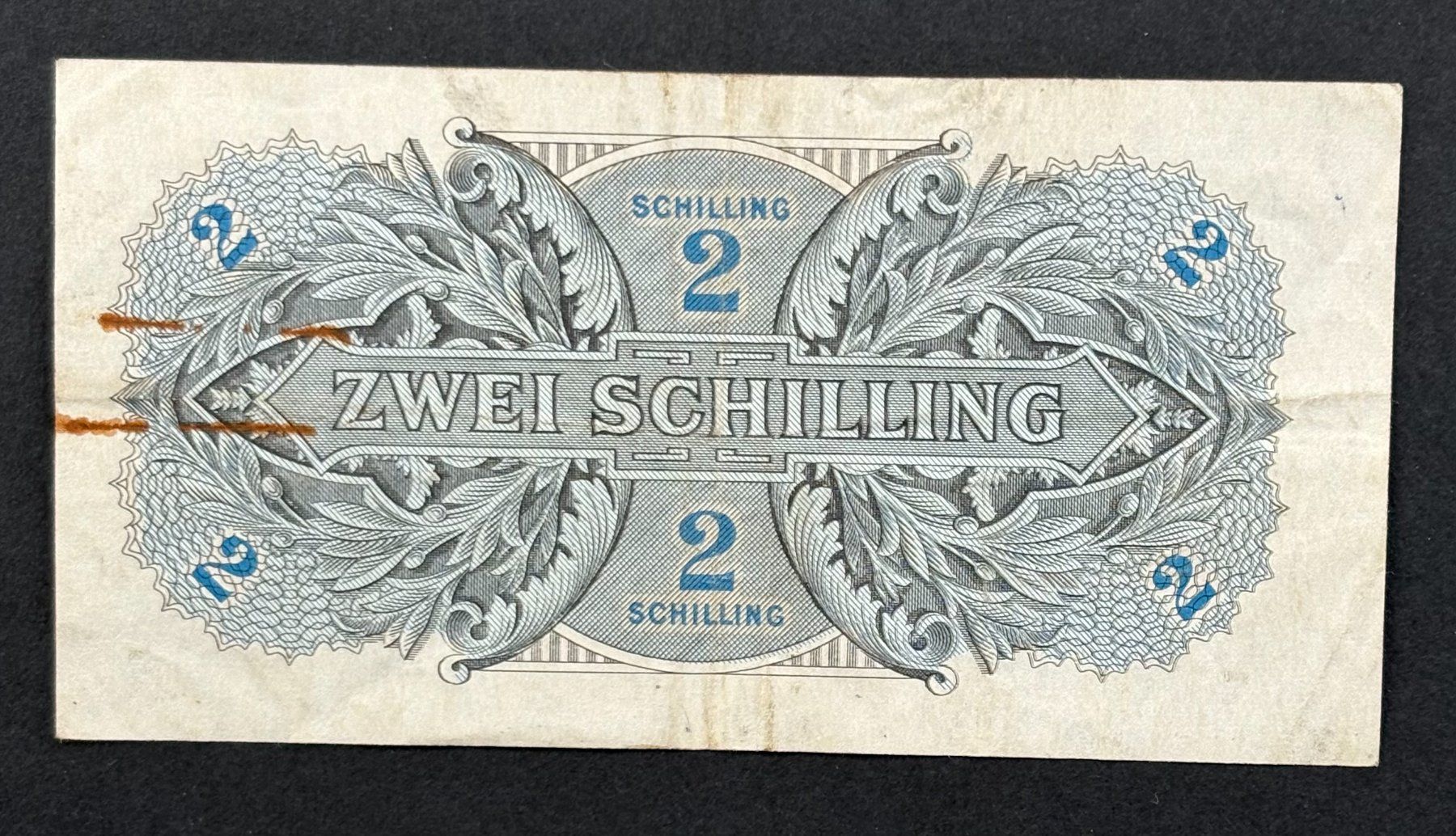 Banconote: 2 SCHILLING NOTE MILITÄRBEHÖRDE 1944 – Usato da Ostermundigen venduto da Wyatt-Earp 1