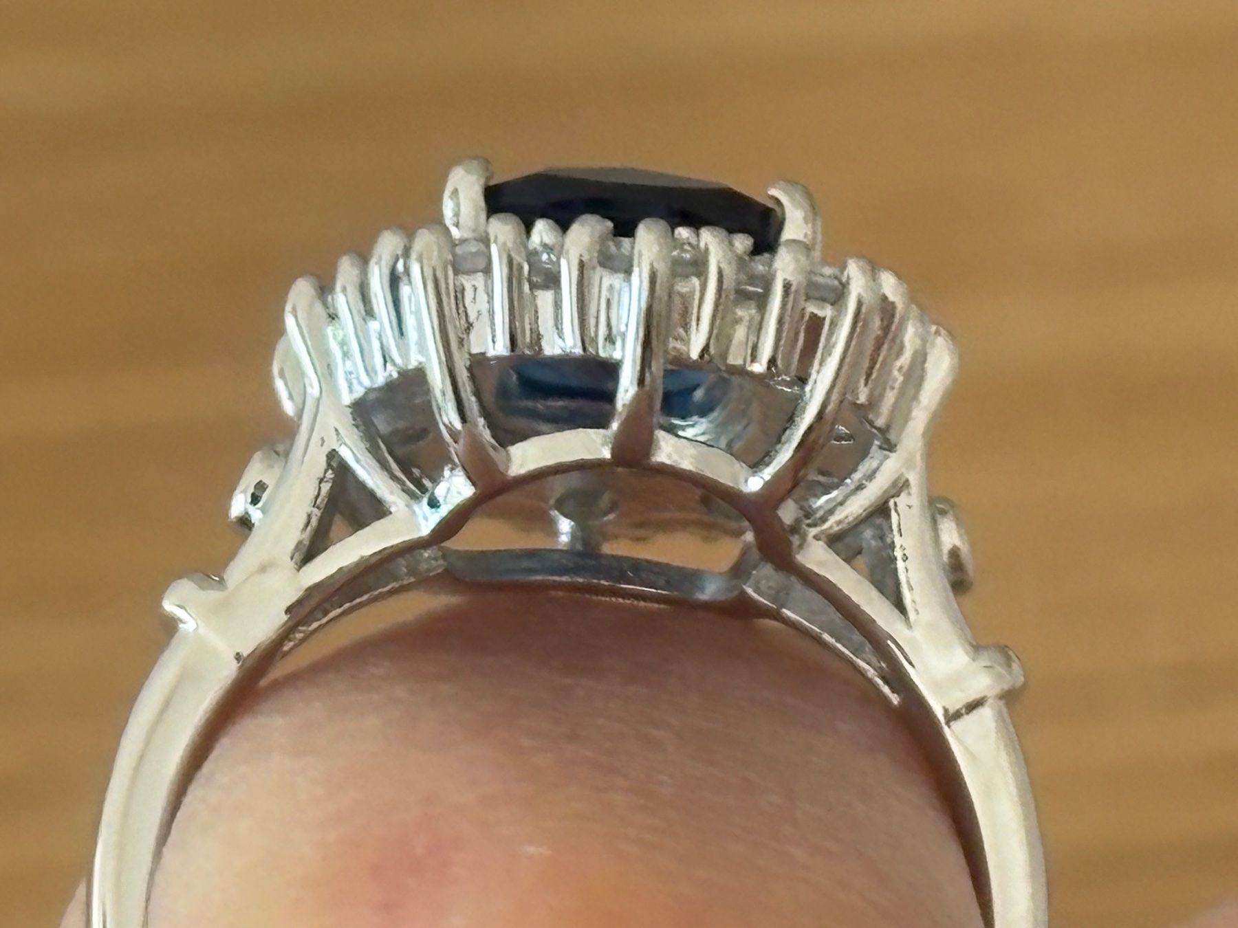 Anelli: Luxus Elegante Gr.18/8 Ring Farbe: Silber/blau – Nuovo (secondo la descrizione) da Biel-Bienne venduto da Roserosse13 5