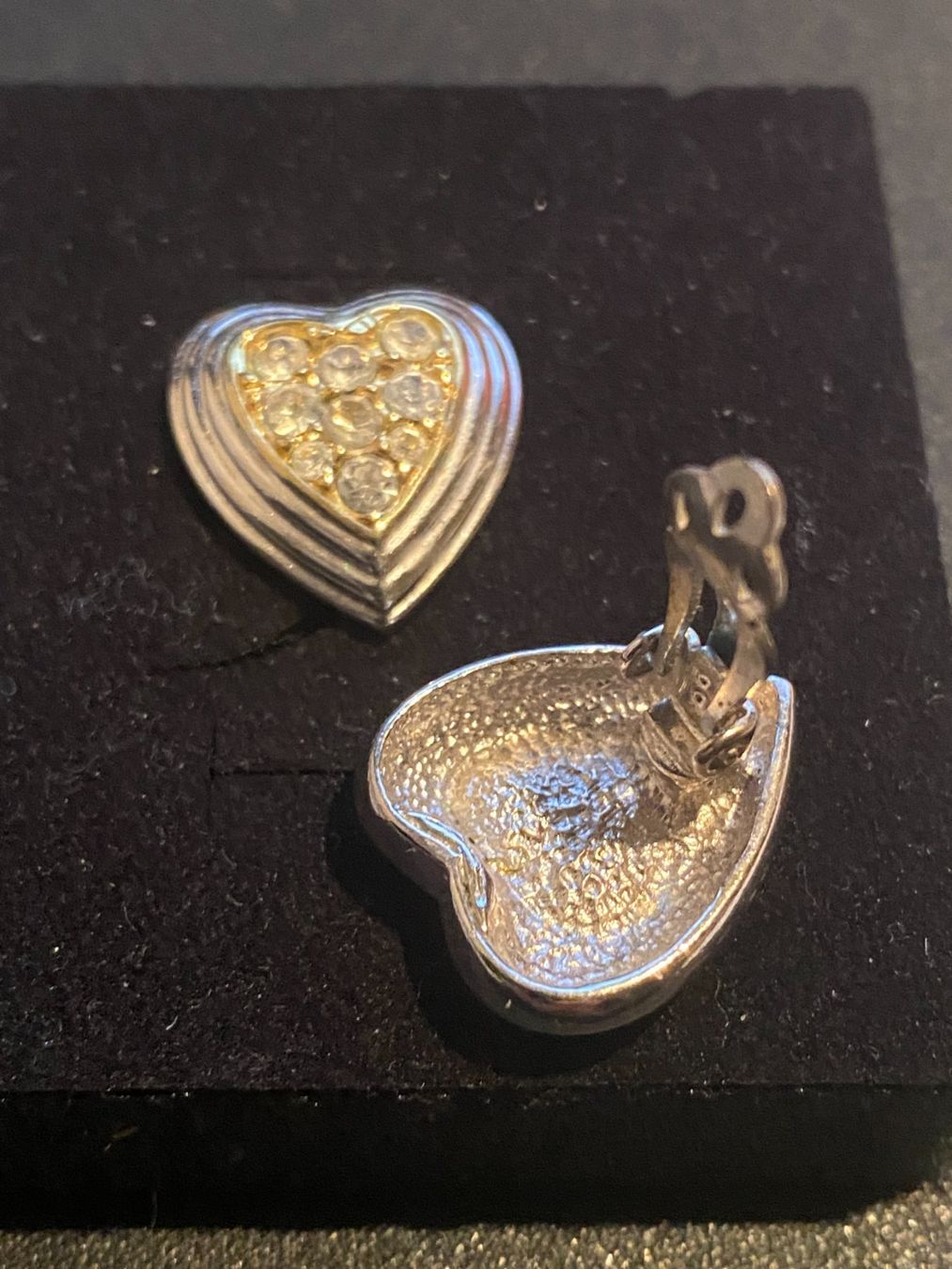Orecchini pendenti & Orecchini a lobo: Herzen-Ohrclips, Modeschmuck. Glitzersteine – Nuovo (secondo la descrizione) da Gümligen venduto da Primeselection 3