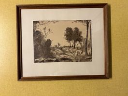 Original Gemälde Landschaft, Monogrammiert Rm-Rudolf Müller