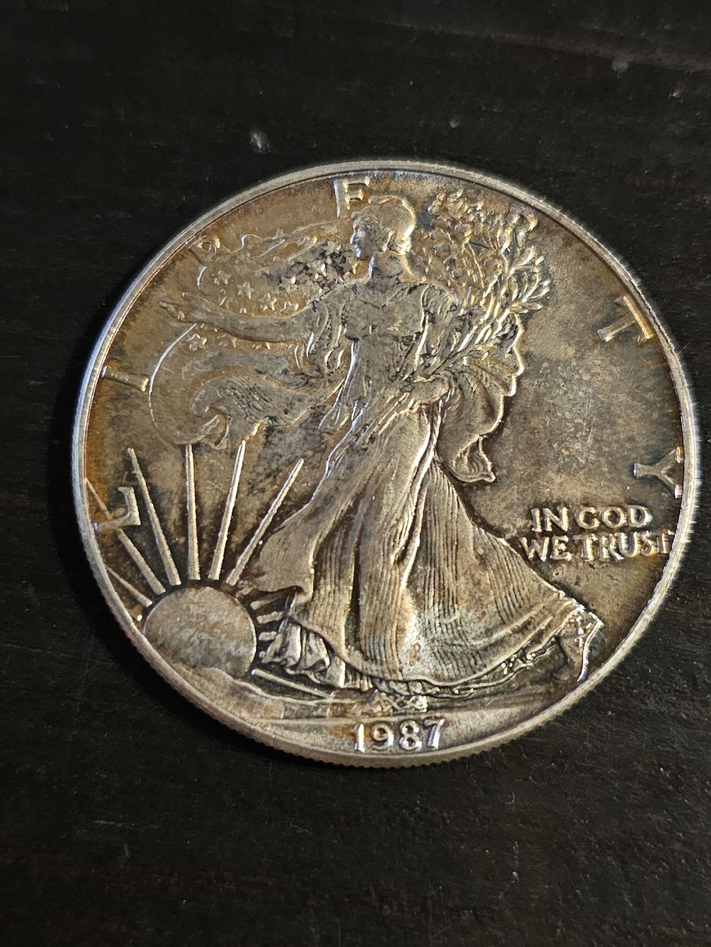 Tutti le monete: 1 OZ.SILVER Dollar 1987 – Usato da la neuveville venduto da houeka