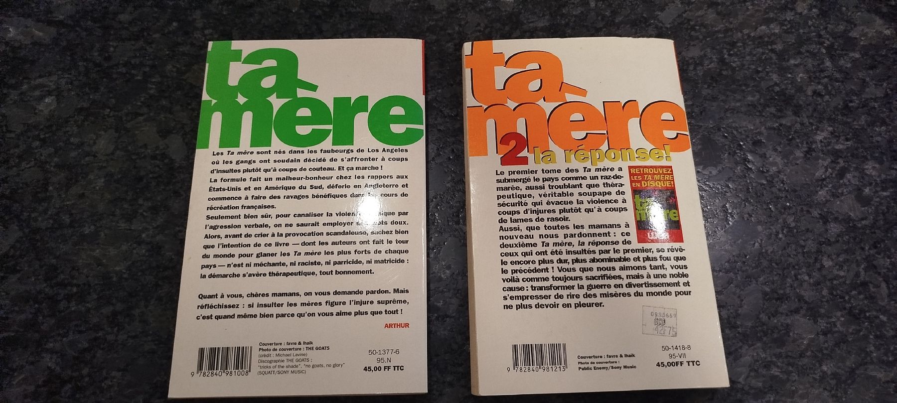 Libri: Livre Ta Mère  1 et 2 - Collection Arthur - 1995 – Usato da Genève venduto da Octo-puces 1