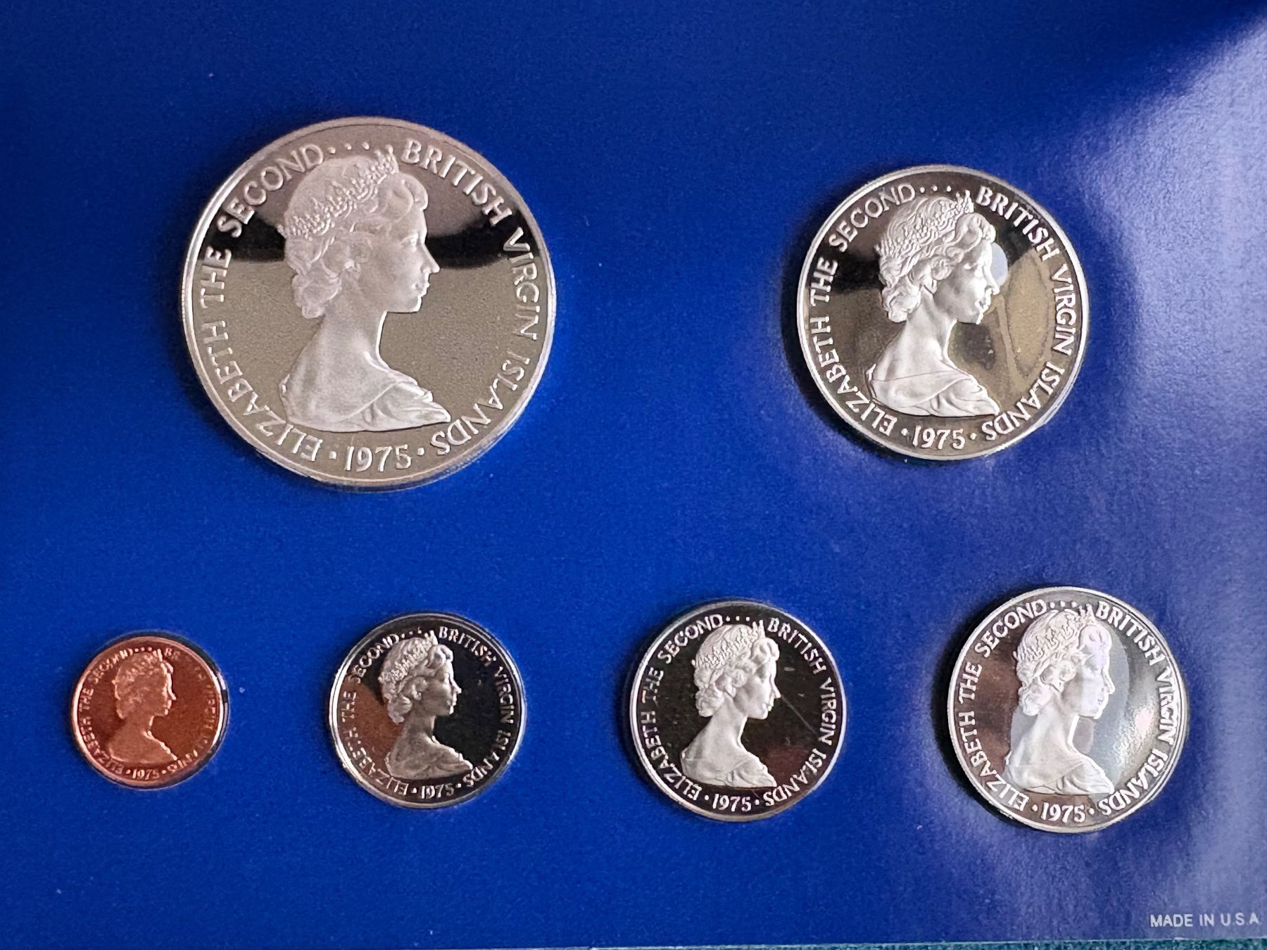 Tutti le monete: Virgin Island Münzsatz 1975 Silber – Nuovo e nell'imballaggio originale da Zürich venduto da mysilvercoin 1