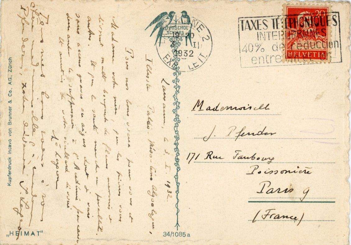 Cartoline postali: Avers - Innerferrera   GR     um  1 9 3 2 – Usato da Brig venduto da Valcards54 1
