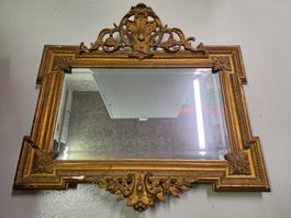 Goldener Vintage Spiegel mit Barock-Rahmen, Wandspiegel