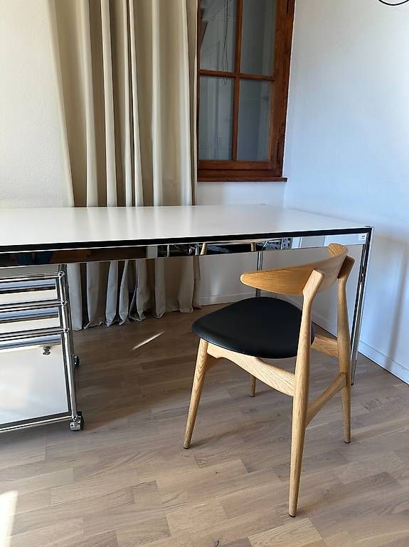 USM Schreibtische: Bureau USM Haller en stratifié gris perle // Ref. AY0426 – Gebraucht aus Ravoire von ARKY_s 3