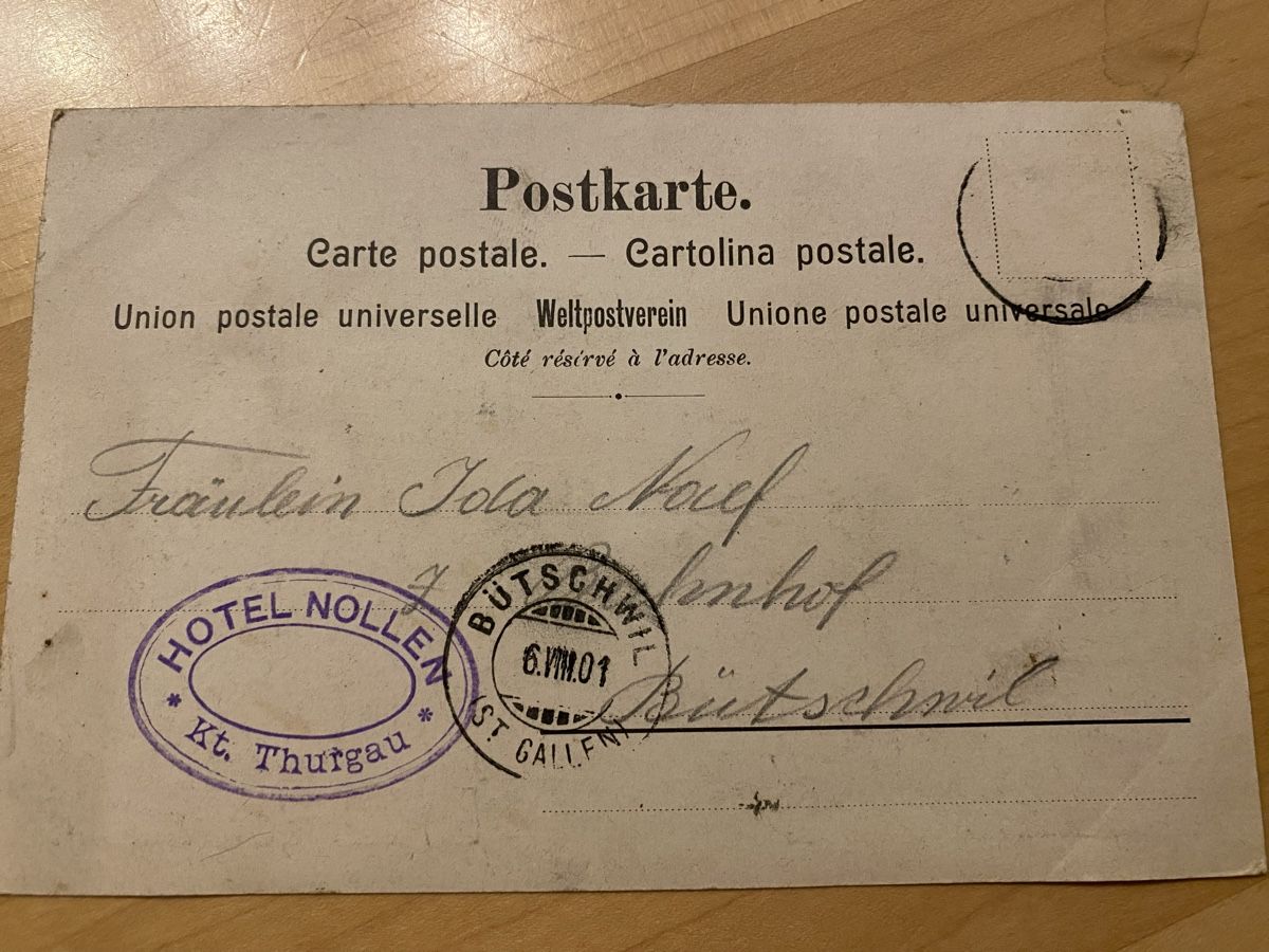 Cartoline postali: Nollen Thurgau – Usato da Mosnang venduto da Goldwasser 2