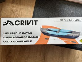 Crivit aufblasbares Kajak 325x76x48cm neu