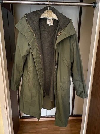 Manteau Parka vert kaki militaire avec doublure amovible