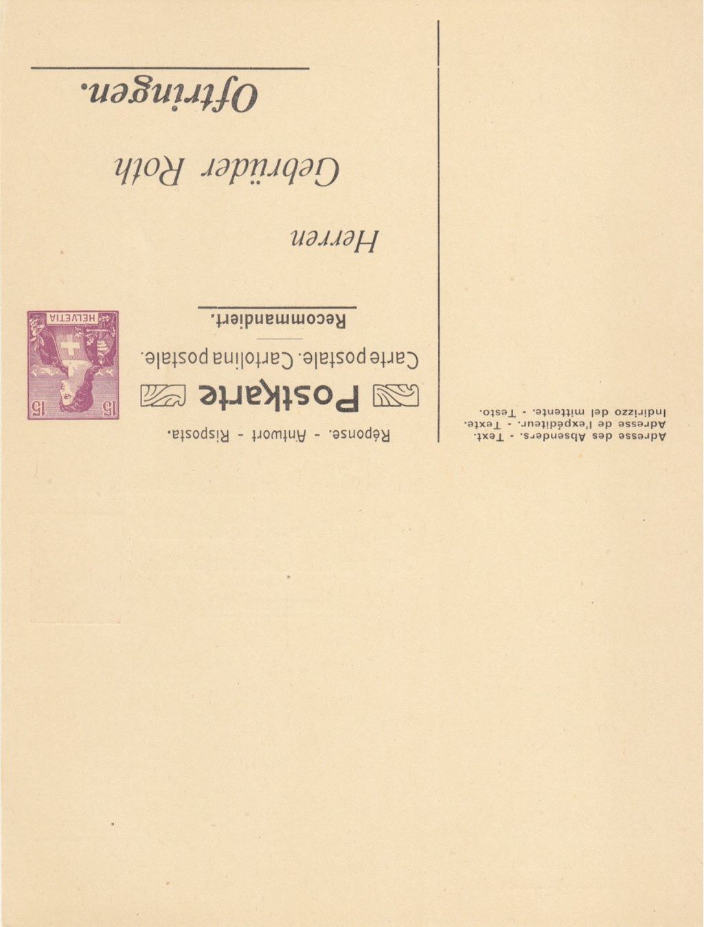 Alle Briefmarken: SGK PPK 127 Roth Oftringen – Gebraucht aus Bürglen TG von StampGraf 1