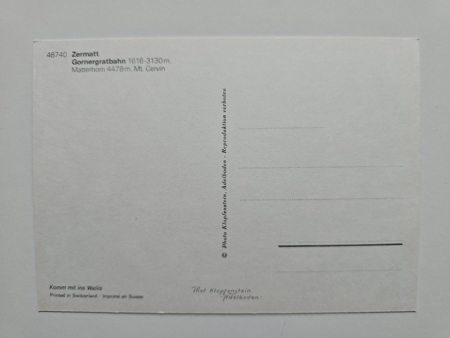 Cartoline postali: AK Bahnen Gornergratbahn mit Matterhorn alt – Usato da Dättlikon venduto da Wundertuete_ 1