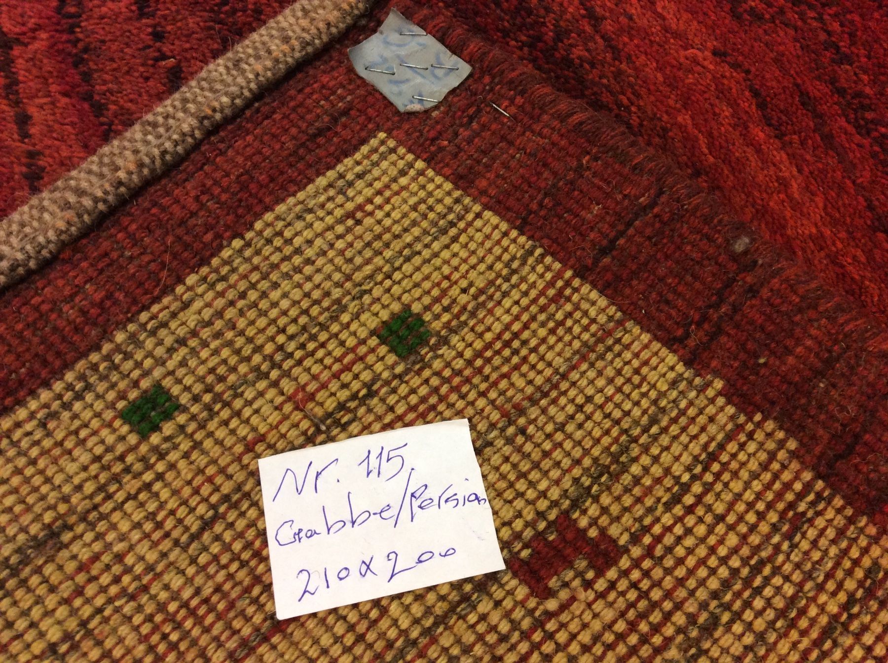 Gabbeh Tappeti: Roter Gabbeh Orientteppich, Neu! N 115 – Nuovo e nell'imballaggio originale da Zürich venduto da Hemmat 7
