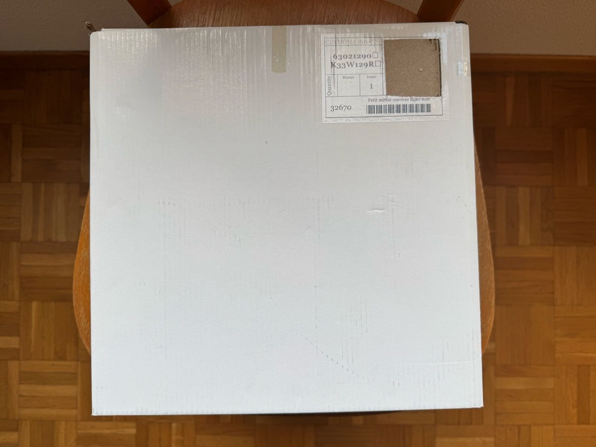 Spiegel: ROUND BLACK CONVEX MIRROR WITH BOX DIAMETER 28 CM – Neu und originalverpackt aus Lausanne von joltei 8
