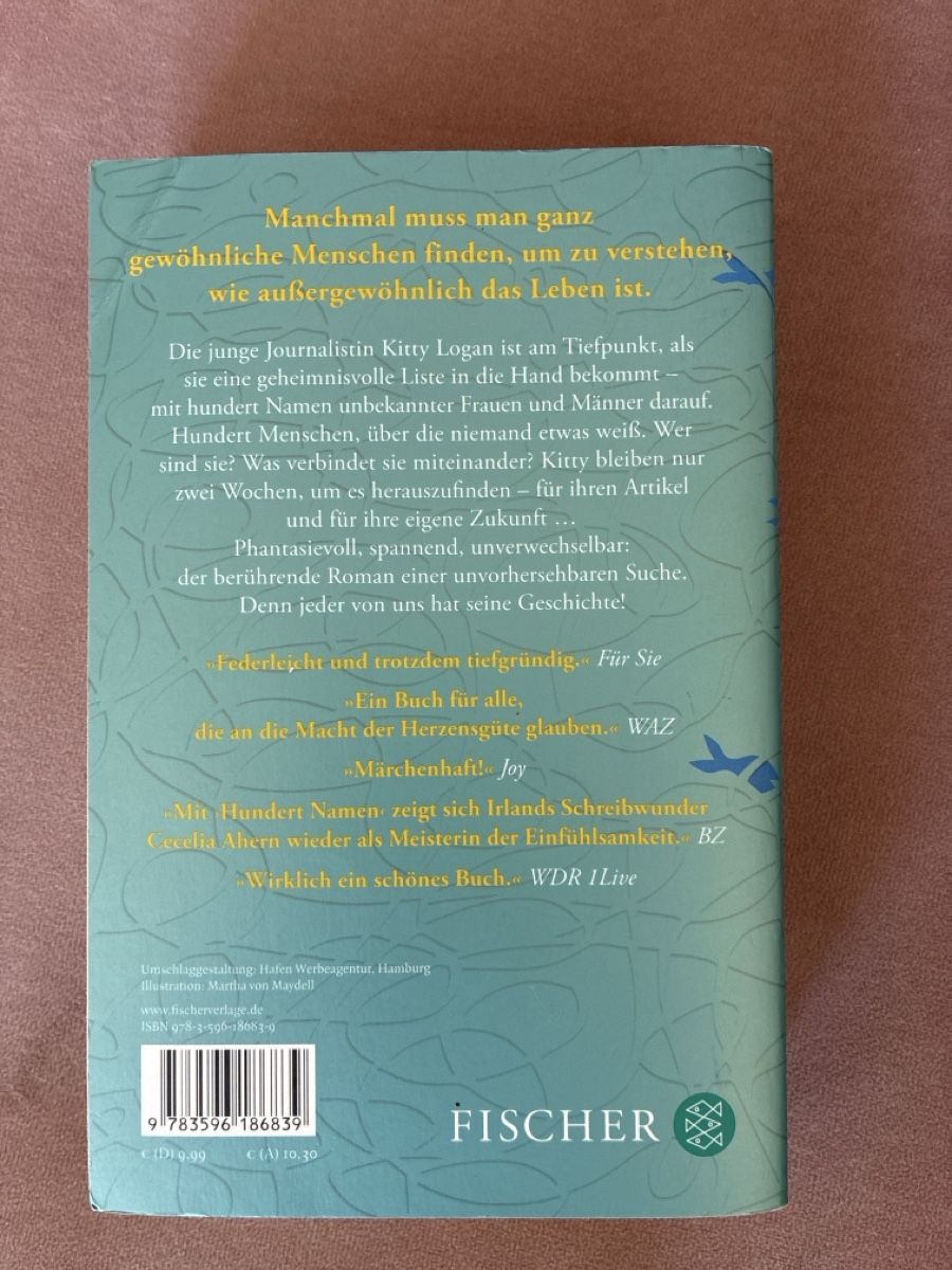 Libri: Cecelia Ahern Hundert Namen – Usato da Walenstadt venduto da bedina92 1