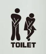 WC Toilette Aufkleber Sticker