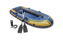 Bateau canoé gonflable avec rames et pompe